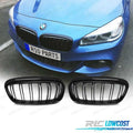 Parrillas BMW F45 F46 15-17 Doble Barra Negro Brillo | TDH Performance
