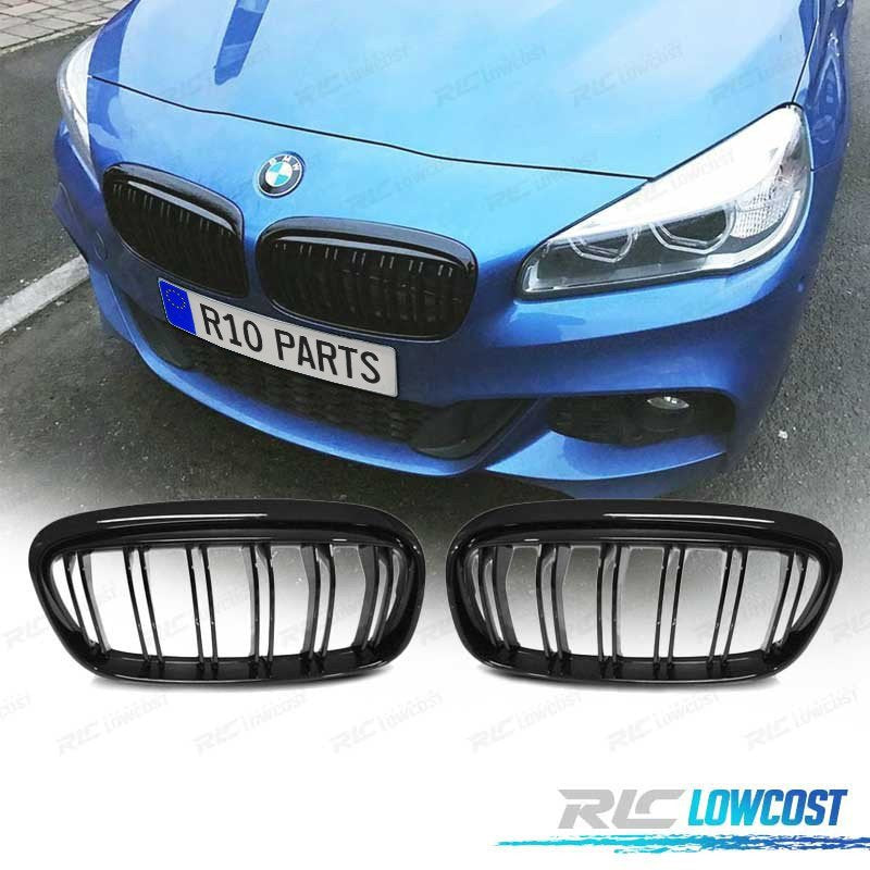Parrillas BMW F45 F46 15-17 Doble Barra Negro Brillo | TDH Performance