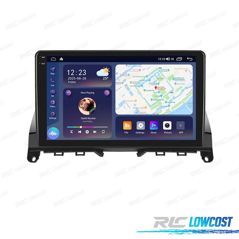 Radio GPS Android 13 Mercedes Clase C W204 / S204 07-10