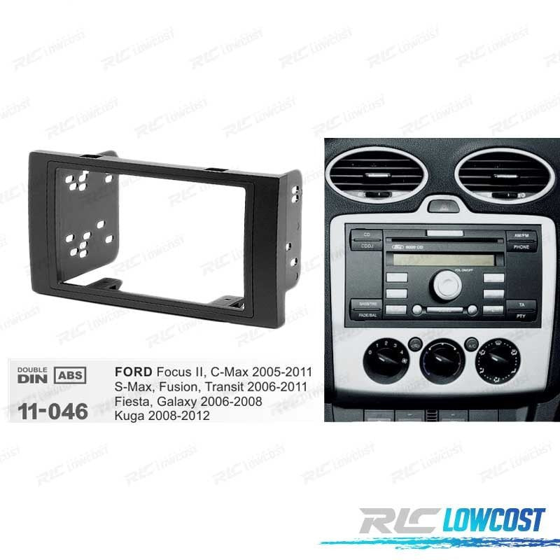 Marco Negro Radio 2-din PARA FORD Focus C-max S-max Fusion Transit Fiesta, Galaxy KUGA
