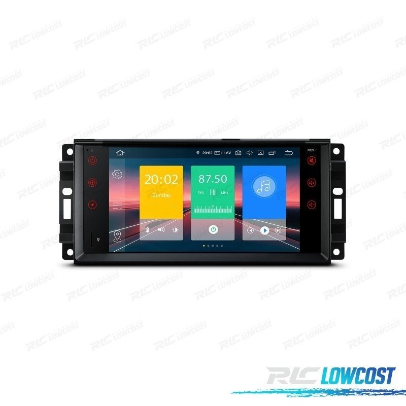 Radio GPS Android 13 PARA JEEP Wrangler 07-12, Grand Cherokee 08-11... USB GPS Tactil HD 7"