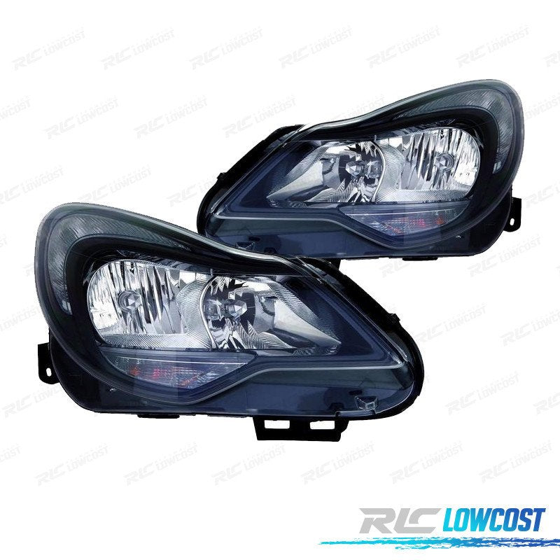 Faros PARA OPEL Corsa D 11-14 Fondo Negro | TDH Performance