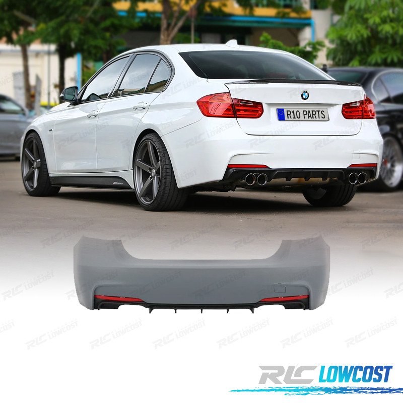 Paragolpes Trasero BMW F30 LOOK M Performance Doble Salida Ambos Lados | TDH Performance