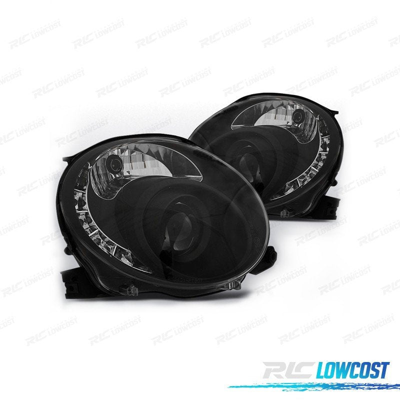 Faros FIAT 500 07-15 LUZ Diurna TFL Fondo Negro | TDH Performance