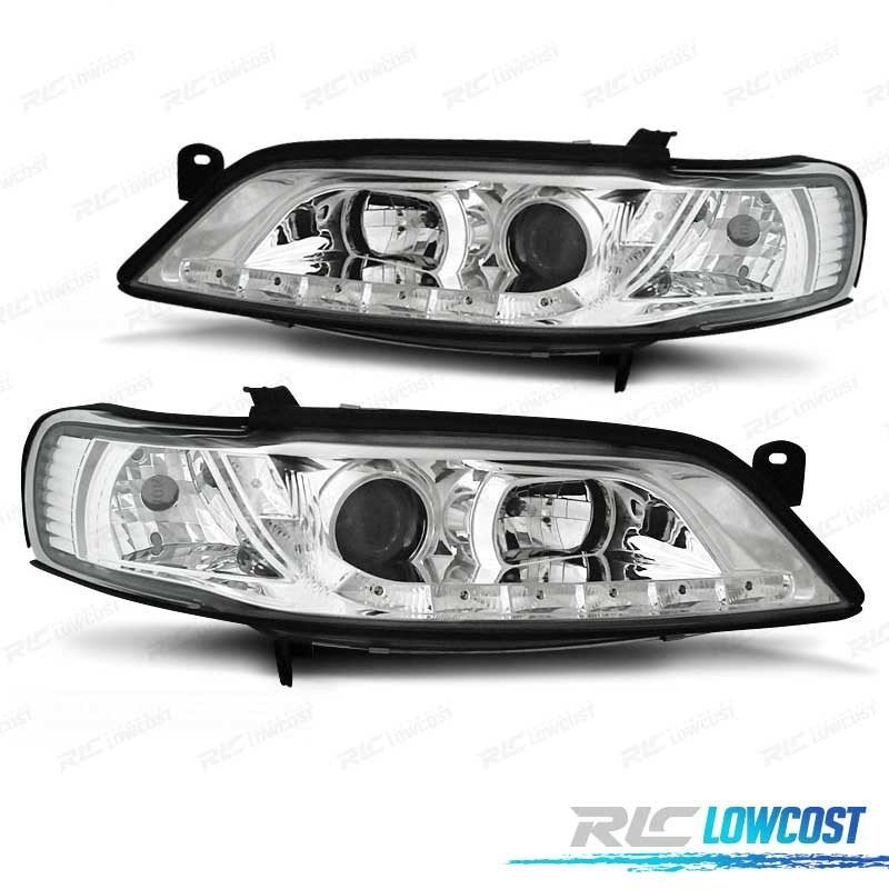 Faros OPEL Vectra B 99-02 LUZ Diurna Cromados