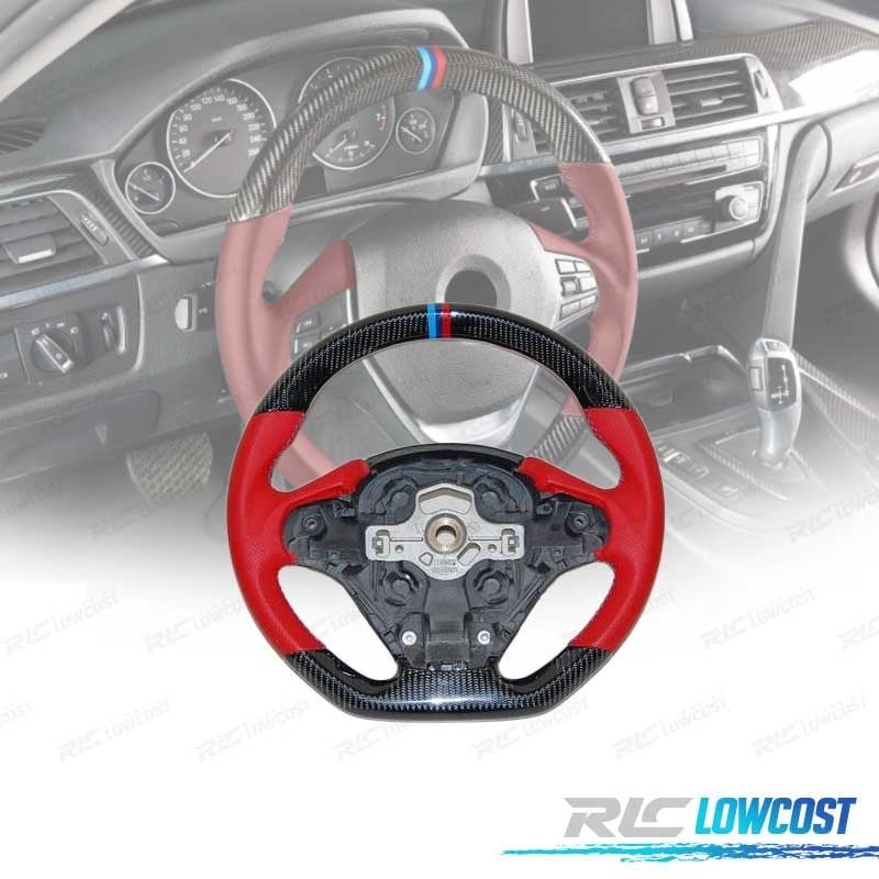 Volante BMW F30 F31 F32 F33 F36 LOOK M Carbono + ROJO | TDH Performance