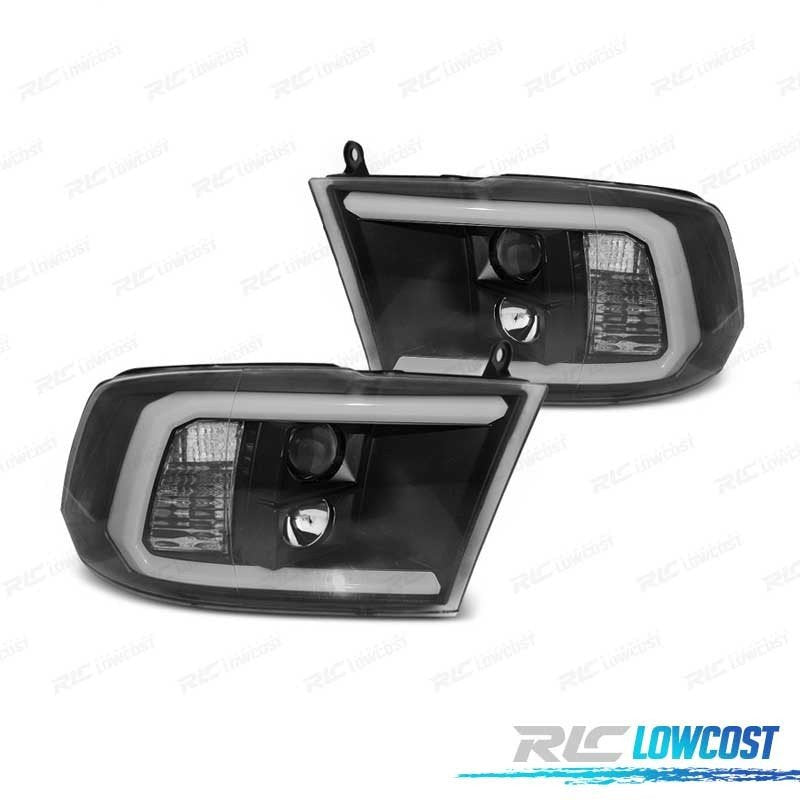 Faros Dodge RAM 09-18 LUZ Diurna LED Negro | TDH Performance