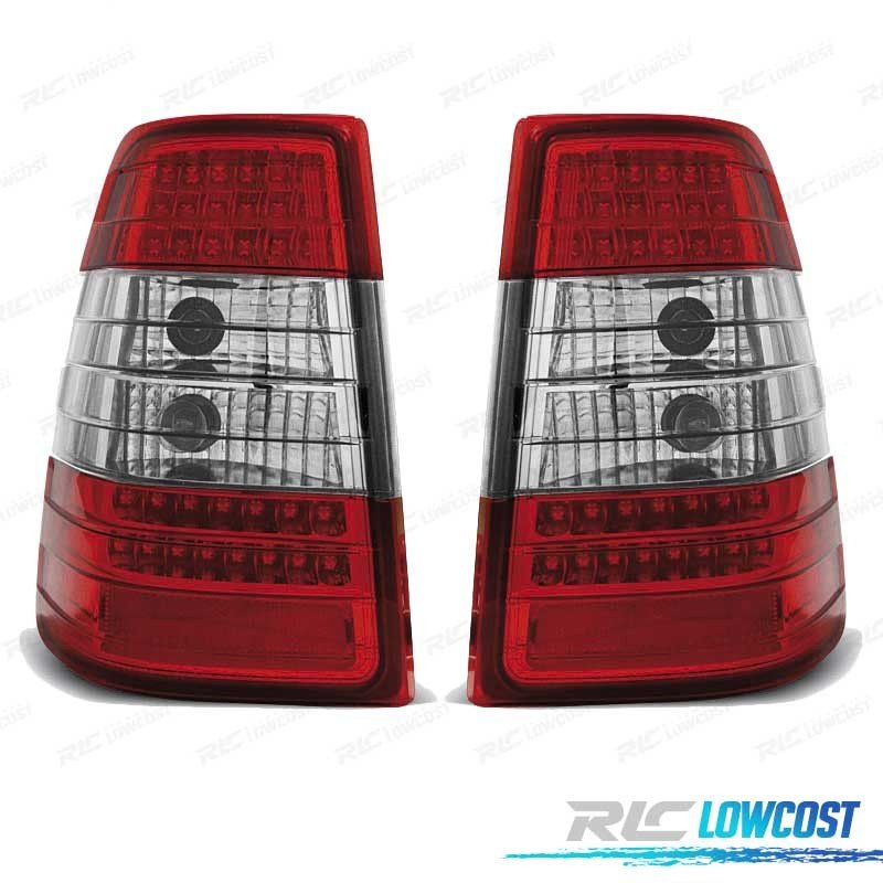 Pilotos Mercedes Clase E W124 Estate 85-95 LED ROJO Cromo | TDH Performance