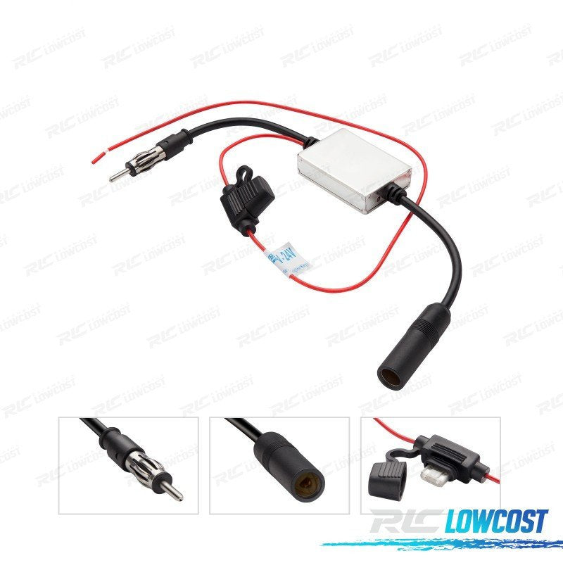 Amplificador Señal Radio FM Conector Universal 12V 24V | TDH Performance