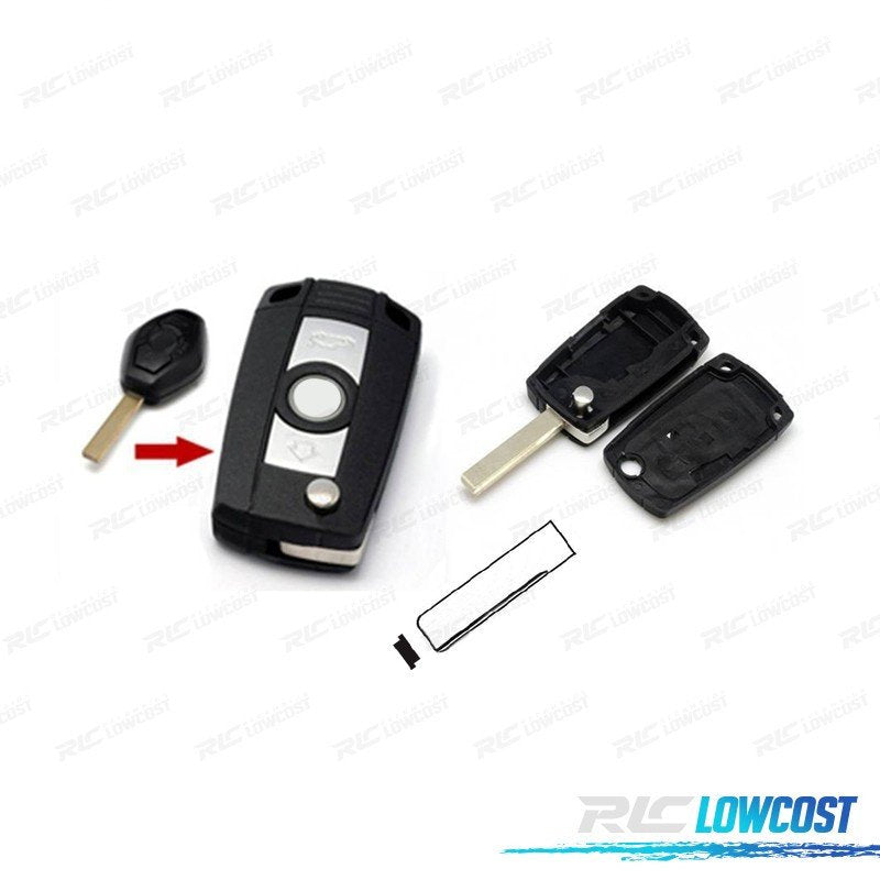 Carcasa Llave BMW X3 X5 E46 E38 E39 E60 E61 E53 E87 Cuadrada Espadin LISO