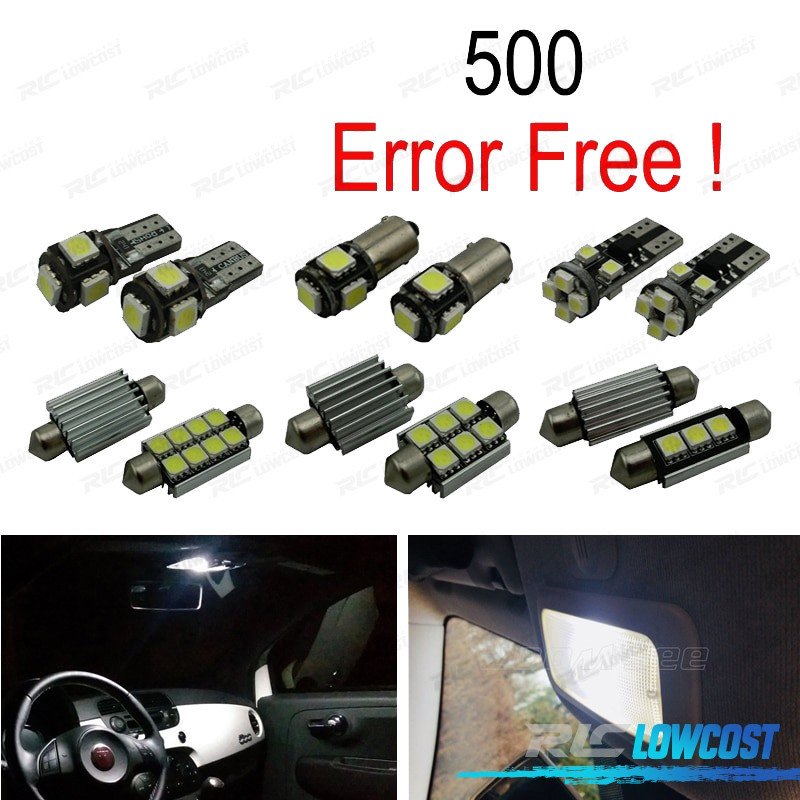 KIT 7 Bombillas LED Interior PARA FIAT 500 07-17 | TDH Performance