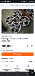 Llanta Volkswagen Scirocco 19 pulgadas 5 tornillos