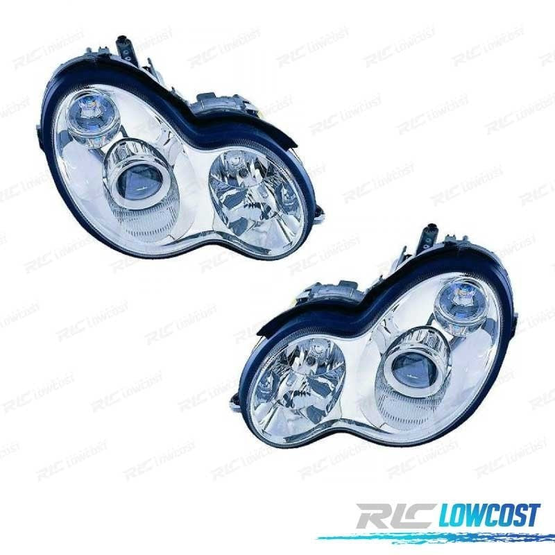 Faros Xenon PARA Mercedes Clase C W203 00-07 Fondo Cromo | TDH Performance