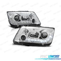 Faros Volkswagen VW BORA 98-05 LUZ Diurna Fondo Cromo | TDH Performance