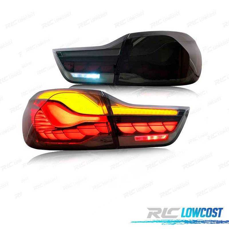 Pilotos FULL LED BMW F32 F33 F36 F82 Light BAR OLED Ahumado | TDH Performance