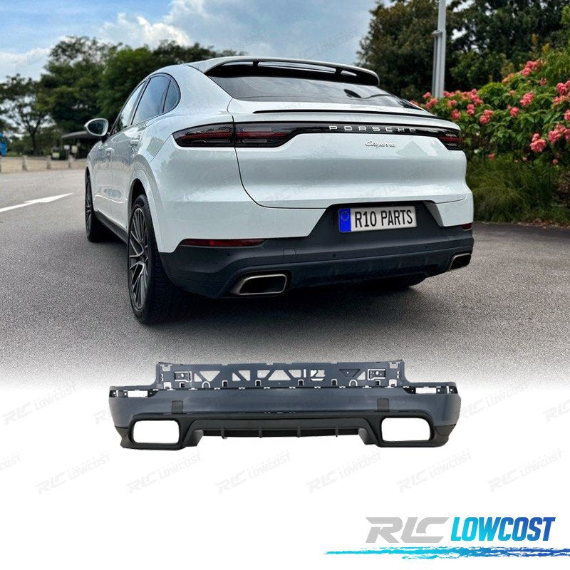 Paragolpes Trasero Porsche Cayenne 18-23 + Difusor LOOK Turbo | TDH Performance