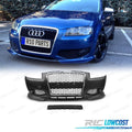 Paragolpes Delantero AUDI A3 8P 04-08 LOOK RS3 Cromo Negro | TDH Performance