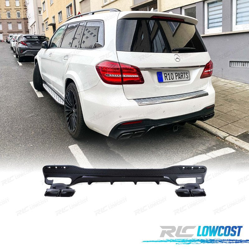 Difusor Mercedes GLS X166 15-19 LOOK AMG Negro MATE + Colas Escape | TDH Performance
