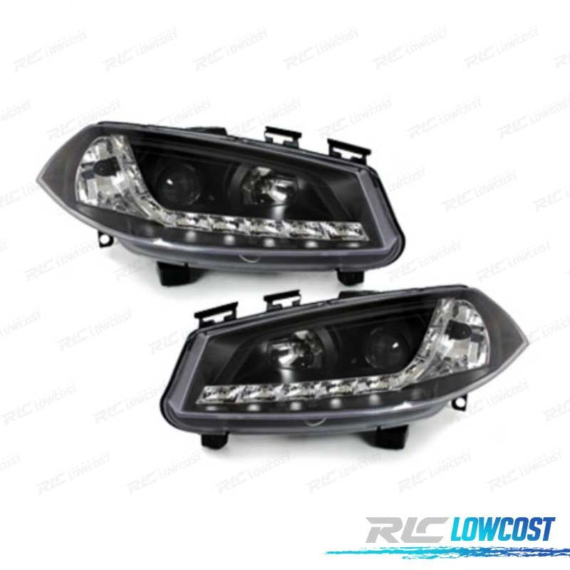 Faros Renault Megane 03-06 LUZ Diurna Fondo Negro | TDH Performance
