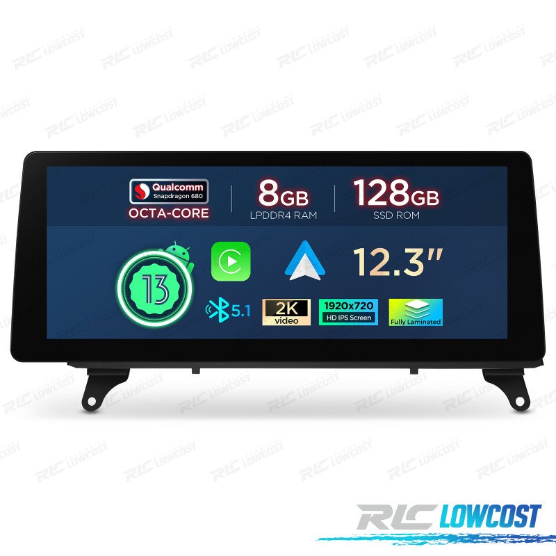 Radio GPS Android 14 BMW X5 E70 / X6 E71 CIC 12.3" 8gb+128gb