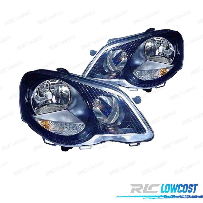 Faros Volkswagen VW POLO VI 05-09 Negro