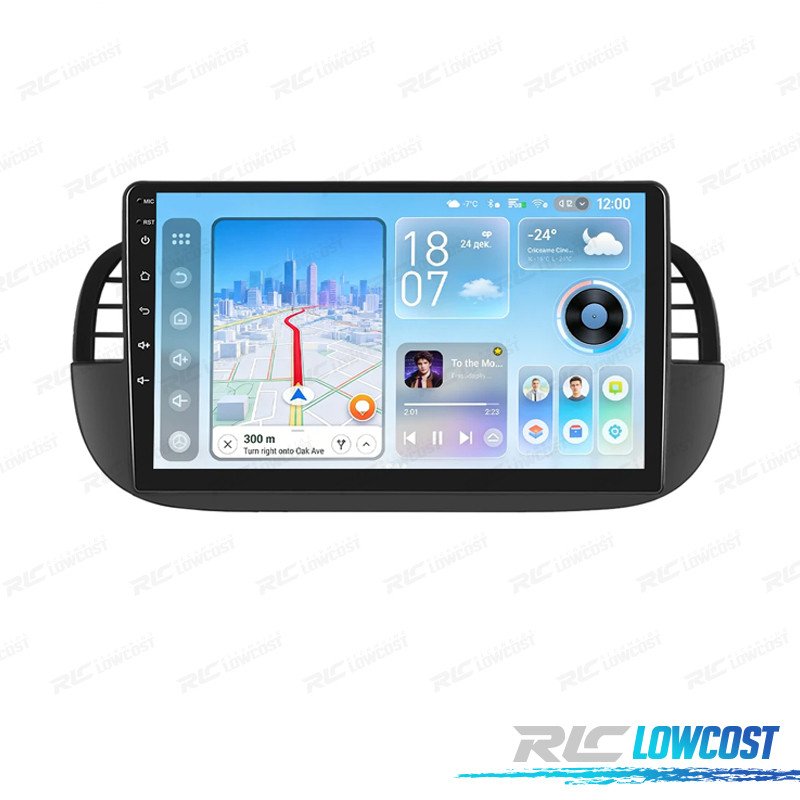 Radio GPS Android 13 FIAT 500 07-15