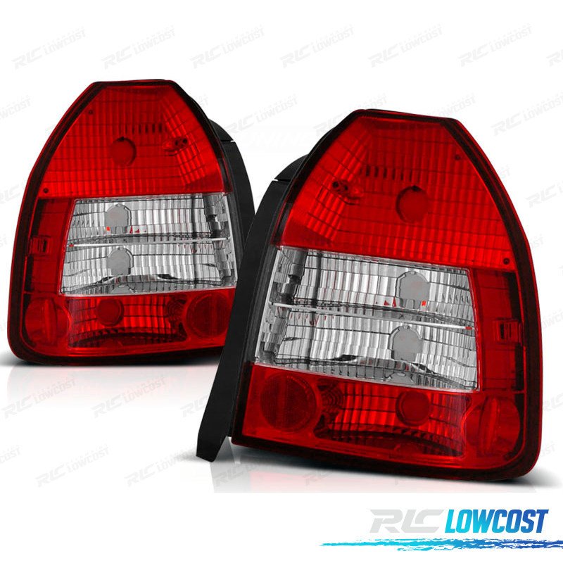 Pilotos Honda Civic 95-01 3P ROJO Cristal