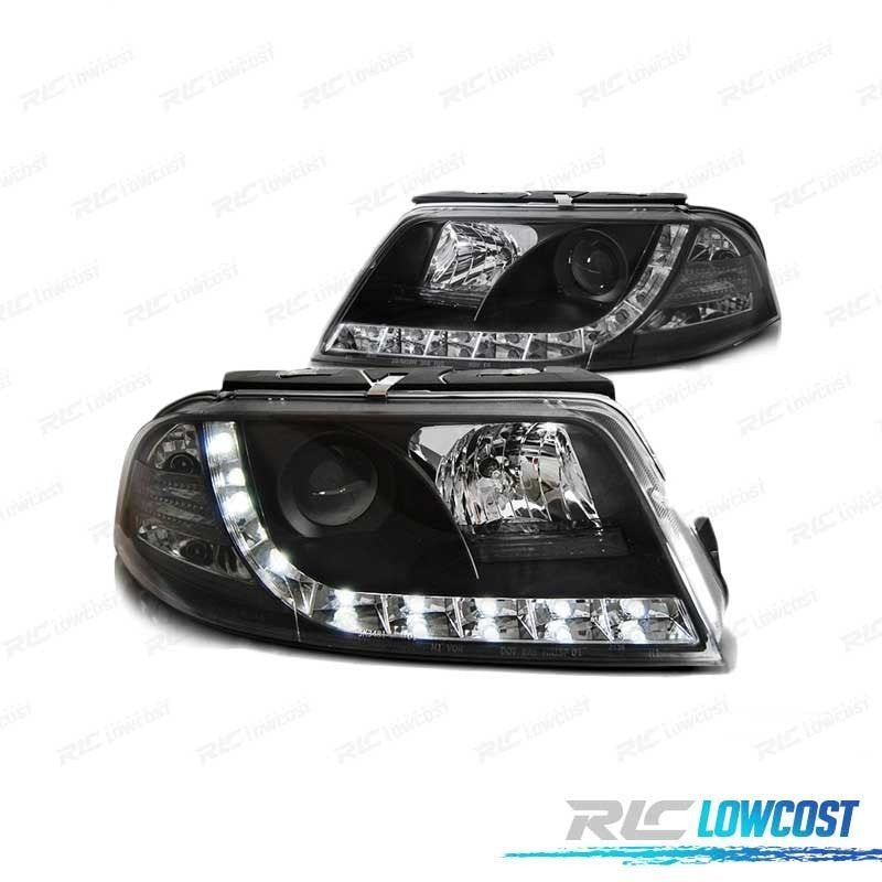 Faros LUZ Diurna Volkswagen VW Passat 3BG 00-05 TRU DRL Ece-r87 Negro