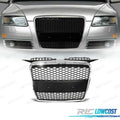 Parrilla AUDI A3 8P 8PA 05-08 LOOK RS Cromo Negro | TDH Performance