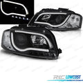 Faros AUDI A3 8P LUZ Diurna TUBE Light Fondo Negro | TDH Performance