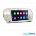 Radio GPS Android 12 PARA FIAT 500 07-15 Blanco