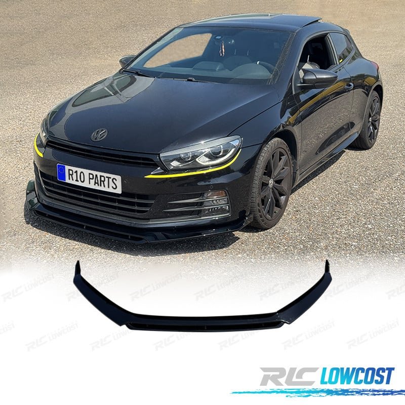 Spoiler LIP Volkswagen VW Scirocco 15- LOOK R Negro Brillo | TDH Performance
