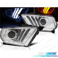 Faros FORD Mustang 10-14 LED Dinámicos Cromados | TDH Performance