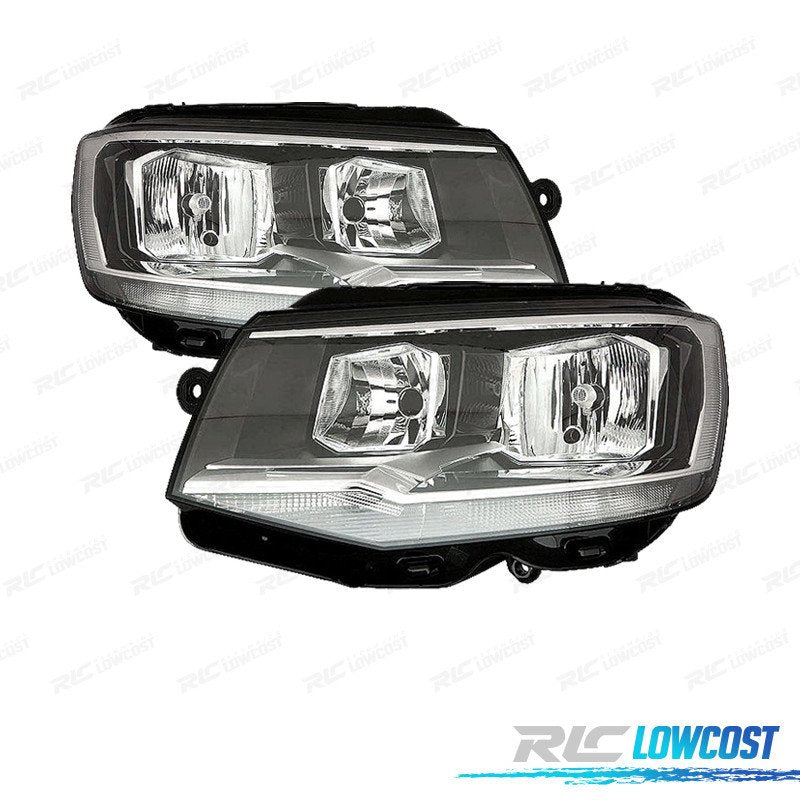 Faros PARA Volkswagen VW Transporter T6 15-19 Negro