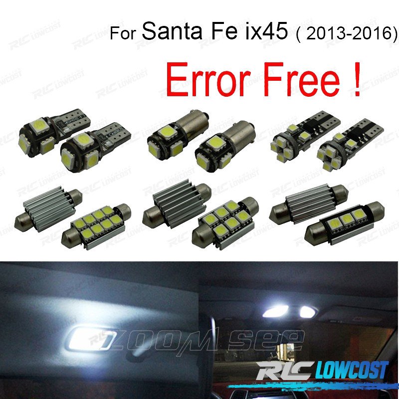 KIT 11 Bombillas LED Interior PARA Hyundai Santafe Santa FE IX45 13-16 | TDH Performance