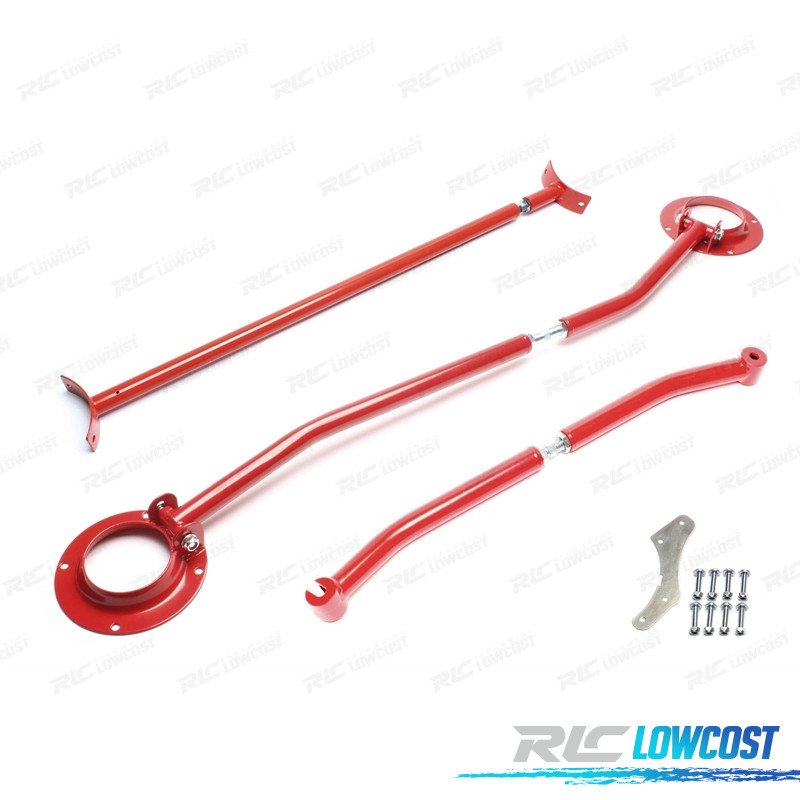 KIT Barras Estabilizadoras Ajustables Volkswagen VW Jetta Corrado 88-95 ROJO