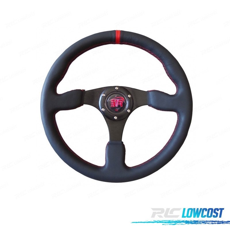 Volante PIEL Negra Ribete ROJO | TDH Performance