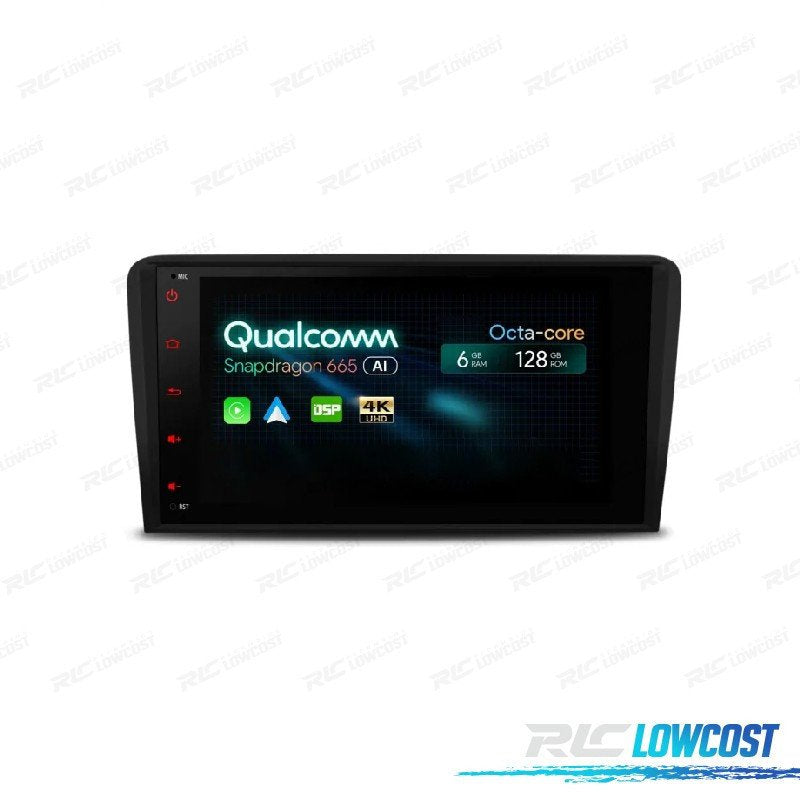 Radio GPS Android 12 6GB AUDI A3 S3 RS3 03-12