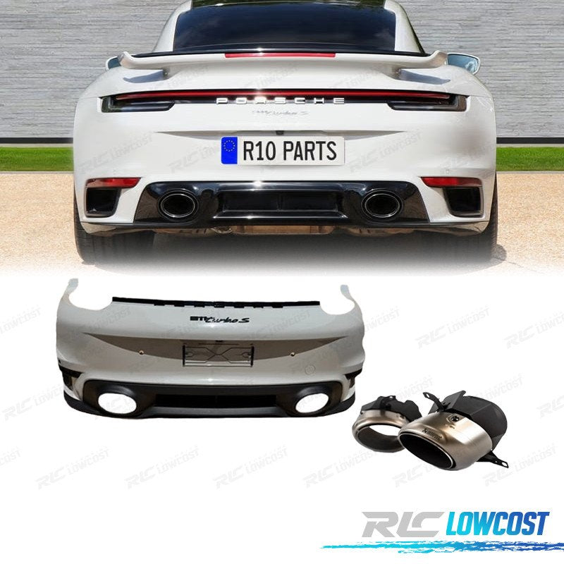Paragolpes Trasero Porsche 911 Carrera 992 19-23 LOOK Turbo | TDH Performance