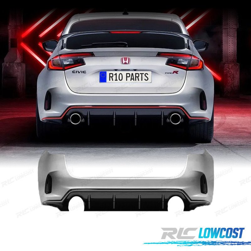 Paragolpes Trasero Honda Civic 21- LOOK TYPE R ABS | TDH Performance