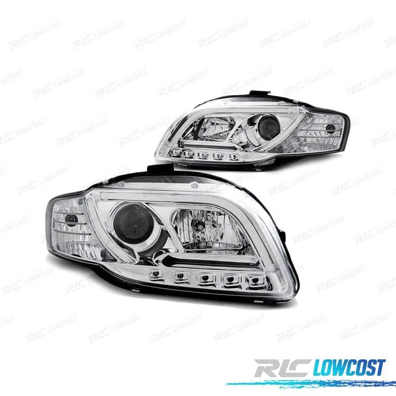 Faros AUDI A4 B7 04-08 LUZ Diurna Cromado TRU DRL