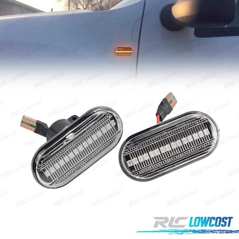 Intermitentes Nissan OPEL Movano Vivaro Renault CLIO Megane Twingo Scenic Laterales LED Dinamicos Fondo Negro | TDH Performance