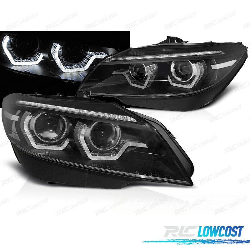 Faros BMW Z4 E89 09-13 OJOS Angel LED Dinámicos Negros Xenon | TDH Performance