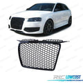 Parrilla AUDI A3 8P 8PA 05-08 LOOK RS3 Negro Brillo | TDH Performance