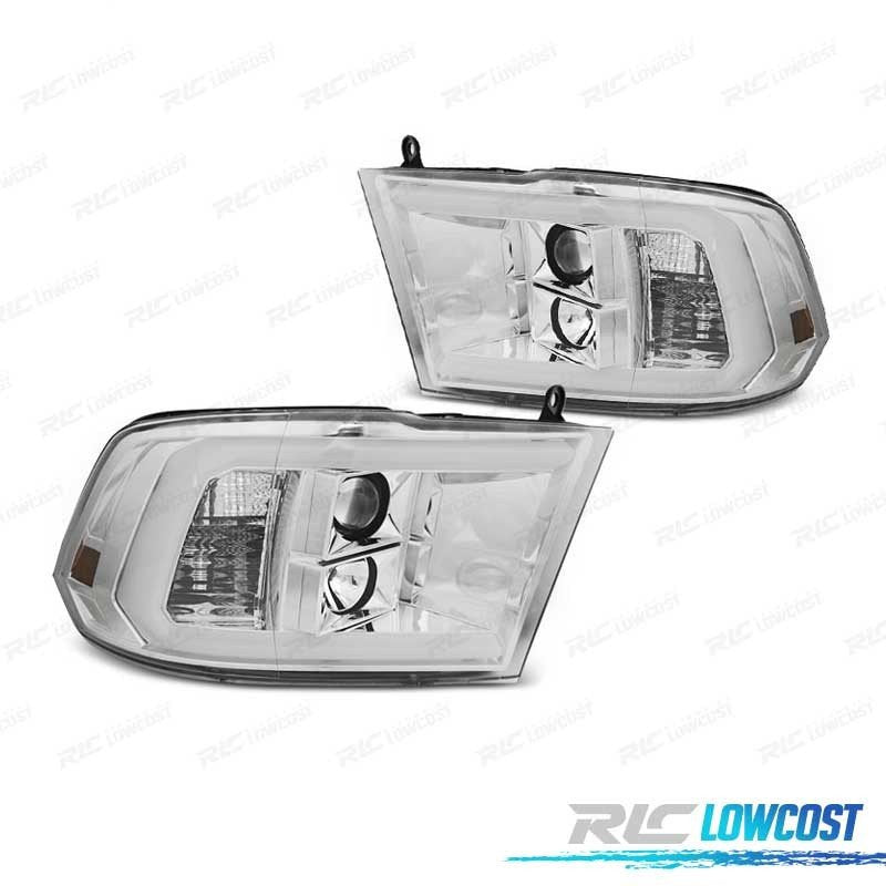 Faros Dodge RAM 09-18 LUZ Diurna LED Cromado | TDH Performance