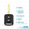 Llave Completa Nissan Elgrand X-trail Qashqai Navara Micra NOTE Nv200 | TDH Performance