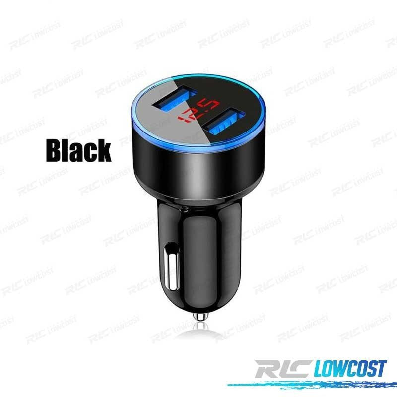 Cargador Mechero USB Doble LCD 4.8 A Carga Rapida | TDH Performance