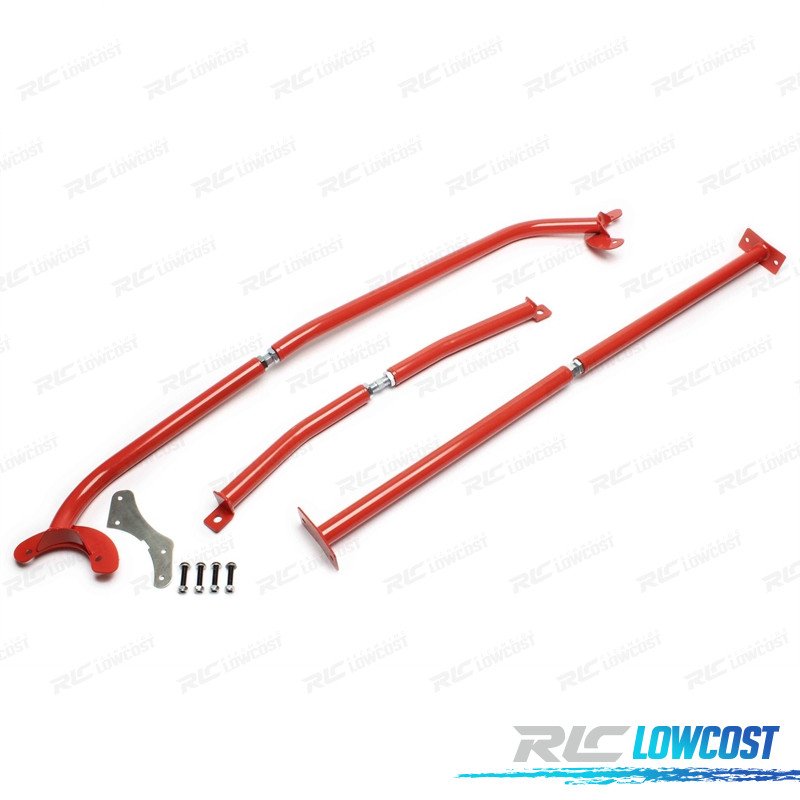 KIT Barras Estabilizadoras Ajustables AUDI A3 8L 96-03 ROJO