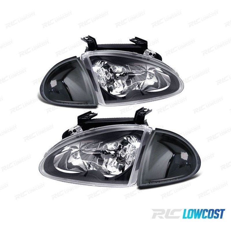 Faros Intermitentes Honda CRX DEL SOL 92-97 Fondo Negro | TDH Performance