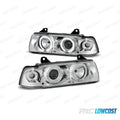 Faros BMW E36 90-99 OJOS Angel CCFL Fondo Cromo | TDH Performance